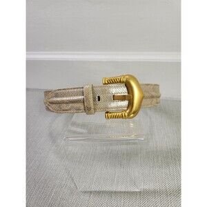 Escada Vintage Snake Print Leather Belt Size 40 Iridescent Made In Germany
